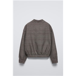 CHECKED BOMBER JACKET
