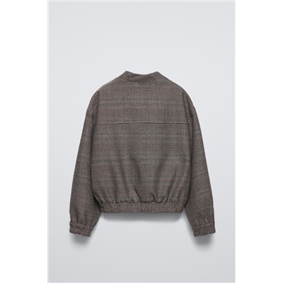 CHECKED BOMBER JACKET