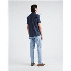 Slim Fit Twill Trousers, Men, Light Blue