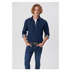 MaviRoy Mavi Lux Black Night Jean Gömlek Slim Fit / Dar Kesim 0210496-86410