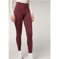 Active-Leggings mit Animalmuster