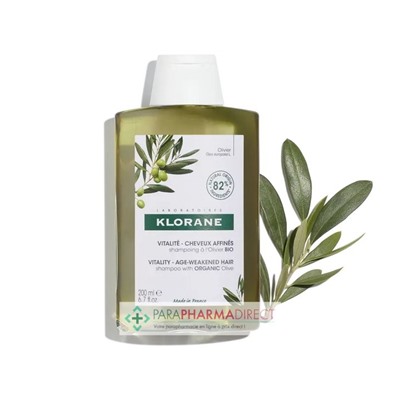 Klorane Olivier Shampooing Vitalité - Cheveux Affinés 200 ml