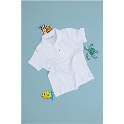 U.S. Polo Assn., Erkek Çocuk Beyaz Basic Polo Yaka Tişört 50298049-vr013
