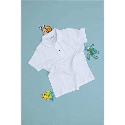 U.S. Polo Assn., Erkek Çocuk Beyaz Basic Polo Yaka Tişört 50298049-vr013