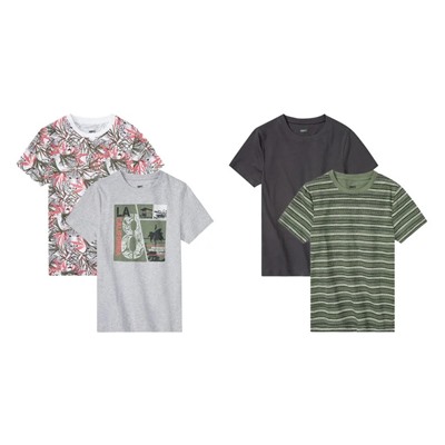 PEPPERTS® Jungen T-Shirt, 2 Stück, mit Rundhalsausschnitt