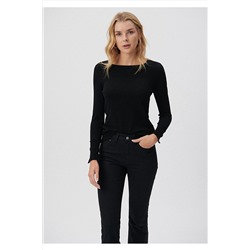 MaviDüğme Detaylı Siyah Kazak Slim Fit / Dar Kesim 171365-900