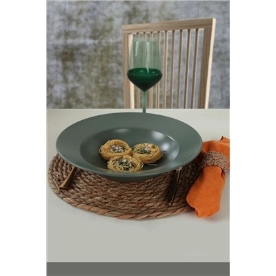 Keramika Mat Yeşil Delta Makarna Tabağı 26 Cm 322 PT025126F322A000000MAMTE00