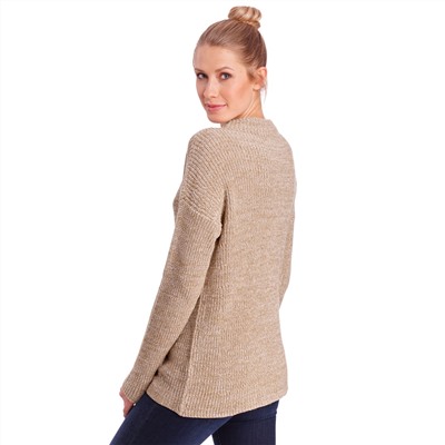 Damen Strickpullover mit Stehkragen