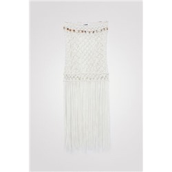 Minifalda de macramé con flecos