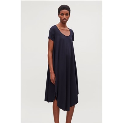 CIRCLE-CUT JERSEY DRESS