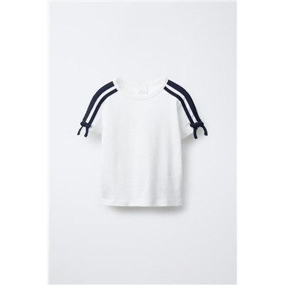 T-SHIRT WITH RIBBON TIES