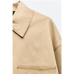 OVERSHIRT WITH STRIPED CUFFS