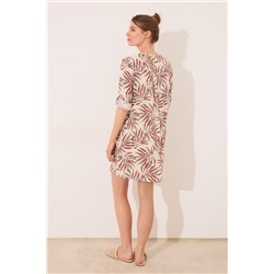 Camisola corta estampado hojas