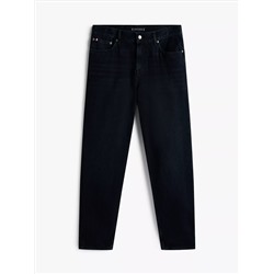 Black Wash Tapered Relaxed Jean