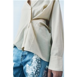 ZW COLLECTION MULTI-WAY CHECK SHIRT