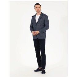 Lacivert Slim Fit Blazer Ceket