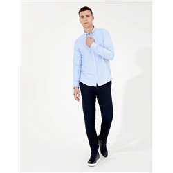 Açık Mavi Slim Fit Oxford Gömlek