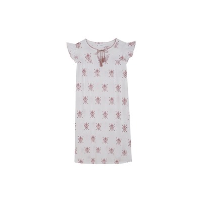 Camisón corto "maternity" blanco estampado floral