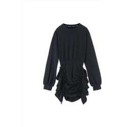 Vestido drapeado Negro