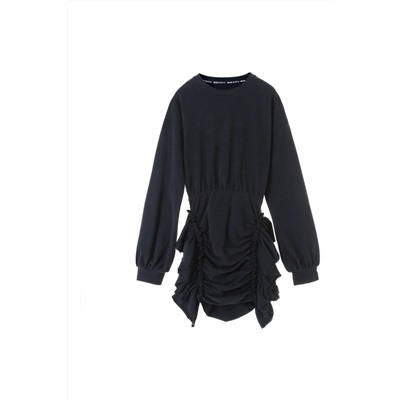 Vestido drapeado Negro