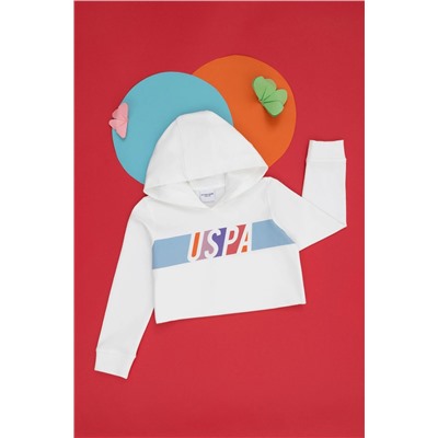 Çocuk Ekru Kapüşonlu Sweatshirt