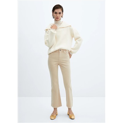 Pantalón flare crop pana