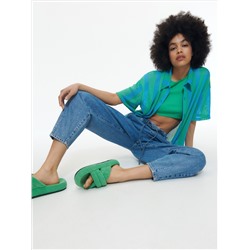 Balloon-Jeans mit elastischem Taillenbund