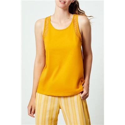 Camiseta de tirantes Canelle Mostaza