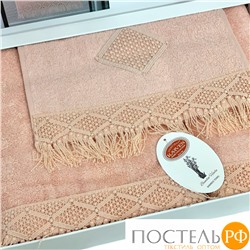 Набор полотенец Карвен "MAKRAME" бамбук 30*50/50*90/70*140 HS1707 v1 krem/кремовый
