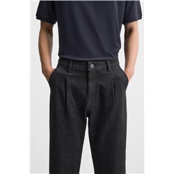 PANTALÓN DENIM PLIEGUES
