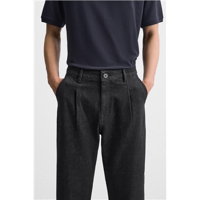PANTALÓN DENIM PLIEGUES