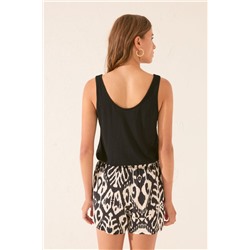 Pantalón corto viscosa estampado ikat