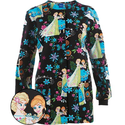 Cherokee Tooniforms Frozen Fever Warm-Up Scrub Jacket