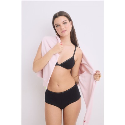 Pack 2 bragas bóxer negro, blanco