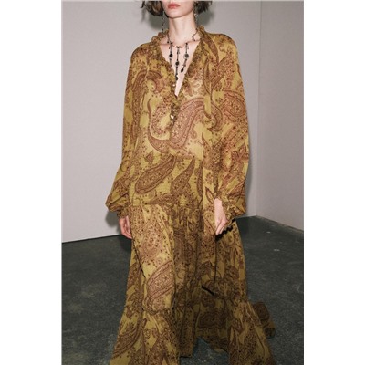 ZW COLLECTION LONG PRINTED DRESS