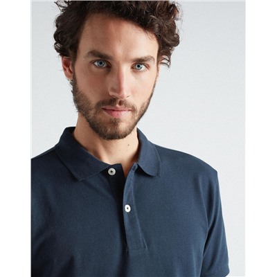 Piquet Polo, Men, Dark Blue