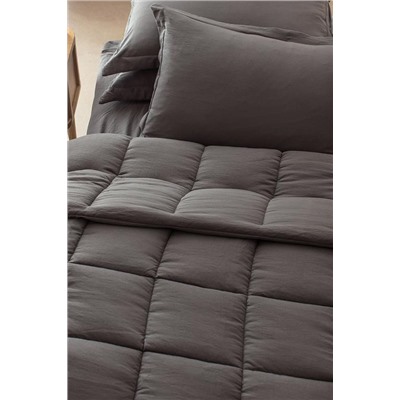 Mona Tek Kişilik Comforter Set - Antrasit
