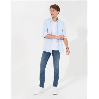 Açık Mavi Regular Fit Uzun Kollu Gömlek