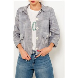 Chaqueta de lino Azul