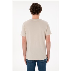 Erkek Regular Fit Bisiklet Yaka Taş Basic Tişört