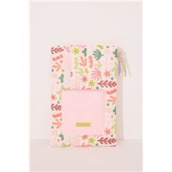 Funda ordenador acolchado hojas multicolor