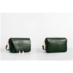 Bandolera de piel Aela Verde