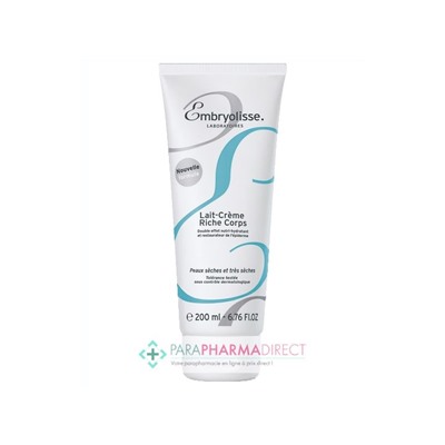 Embryolisse Lait Crème Riche Corps Double Effet Nutri Hydratant Reparateur 200ml