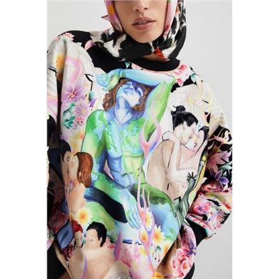 Sudadera felpa oversize