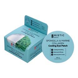 MISTIC SPONGILLA &amp; MARINE COLLAGEN COOLING EYE PATCH Охлаждающие патчи с морским коллагеном и экстрактом бадяги 84г (60шт/30пар)