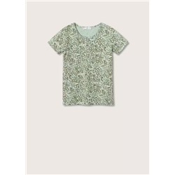 Camiseta estampada logo bordado