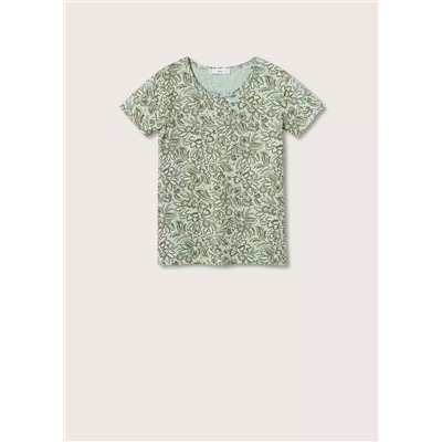 Camiseta estampada logo bordado
