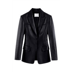 Chaqueta de piel Negro