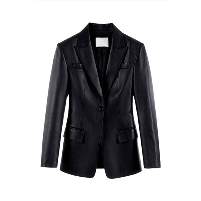 Chaqueta de piel Negro
