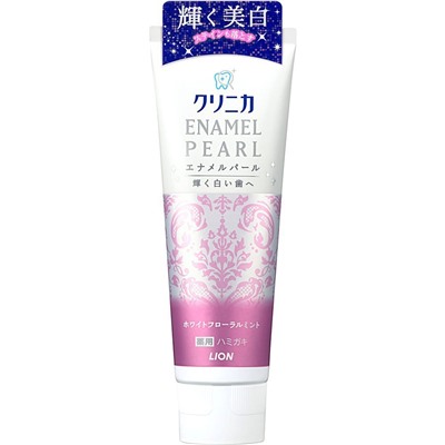 LION Зубная паста Clinika Enamel Pearl отбеливающая, вкус французской груши и жасмина, туба 130 гр
